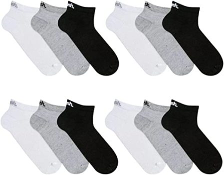 Kit 12 Pares Meias Cano Curto Mash Algodão Unissex Adulto