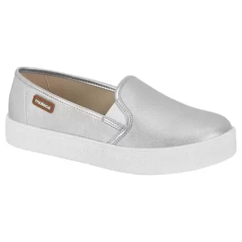 Slip On Moleca Metalizado Feminino