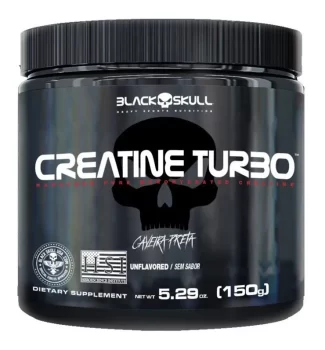 Suplemento em pó Black Skull Creatine Turbo creatina em pote de 150g
