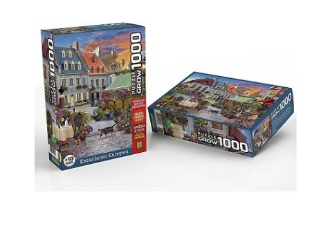 Quebra-cabeças Grow 1000 peças: Entardecer Europeu (exclusivo Amazon), Multicor