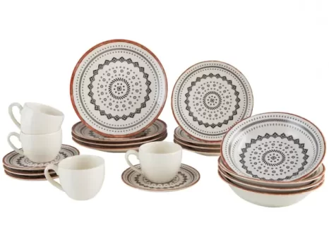 Aparelho de Jantar Chá 20 Peças Haus Cerâmica – Redondo Soho Tribal