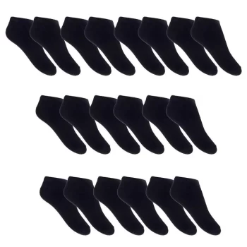 Meia Masculina Kit 10 Pares Cano Soquete Preto Sport Algodão