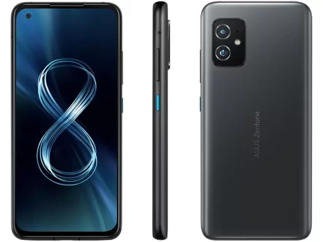 Smartphone Asus Zenfone 8 128GB Black 5G – 8GB RAM Tela 5,92” Câm. Dupla + Selfie 12MP