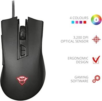 Mouse Gamer LED GXT 121 Zeebo 7 botões 3200dpi – Trust