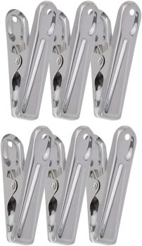 Mimo Style Jogo de 6 Prendedores de Embalagens em Inox,