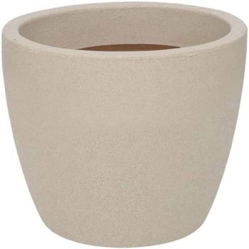 Vasart Malta Vaso de Flores Redondo, Granito Areia, 34x27cm