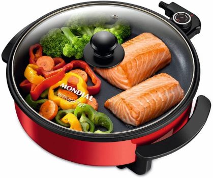 Panela Elétrica Mondial, MultiCook Red, 110V, 1200W – PE-28