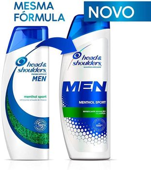 Head & Shoulders – Shampoo Anticaspa Masculino Menthol Sport, Protege contra a Caspa, Shampoo Anticaspa com Mentol, 400 ml​