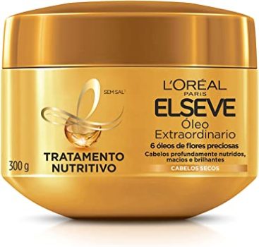 Creme de Tratamento Óleo Extraordinário Nutrição Intensa Elseve 300g, L’Oréal Paris, Branco