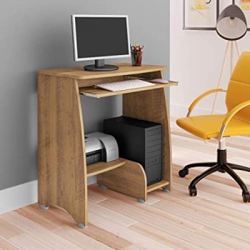 Mesa para Computador com prateleira retrátil PIXEL cor Pinho – Artely