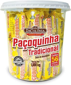 Paçoca Rolha Tradicional Pote C/56 Un Dacolonia
