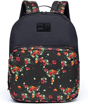 Mochila Cavalera Notebook Flores Preta