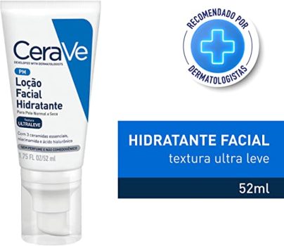 CeraVe, Loção Hidratante para o rosto, com Ácido Hialurônico, Niacinamida, Textura ultra fluida, 52ml