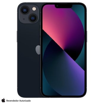 iPhone 13 Apple (128GB) Meia-noite, Tela de 6,1″, 5G e Câmera Dupla de 12 MP