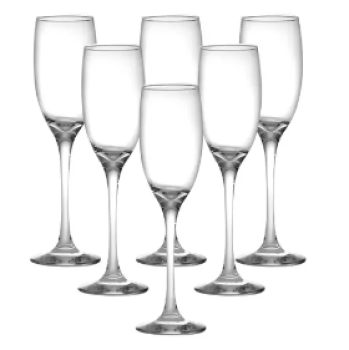 Jogo de Taças para Champanhe Vidro 6 Peças 180ml – Nadir Barone