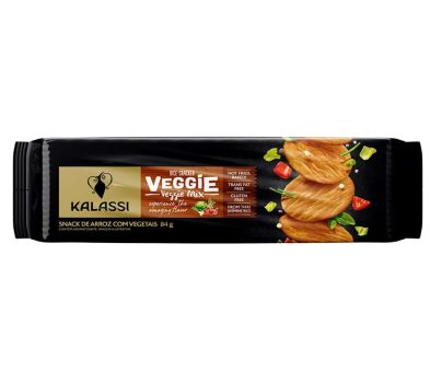 Snack de Arroz com Vegetais Kalassi Veggie Pacote 84g