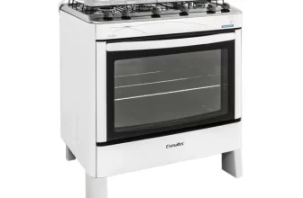 Fogão 5 Bocas Esmaltec Ágata – Acendimento Automático Branco