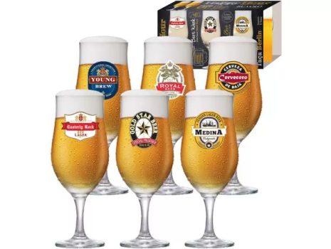 Jogo de Taças para Cerveja Vidro 330ml 6 Peças – Ruvolo Happy Hour Berlin