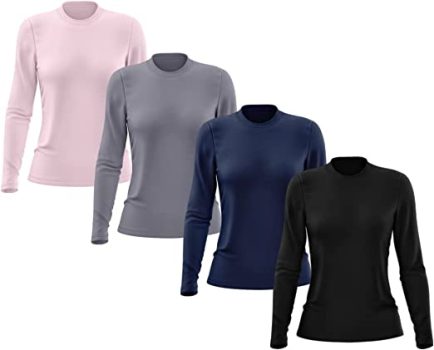 Kit 4 Camisetas Feminina Manga Longa Proteção Solar UV 50