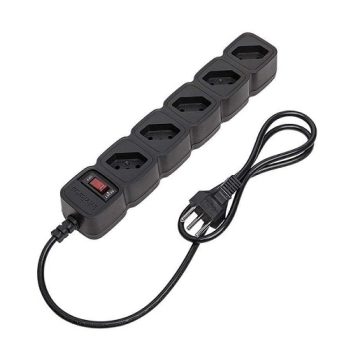 intelbras FILTRO DE LINHA C/ 5 TOMADAS EPE 205 PT 4824201, Preto