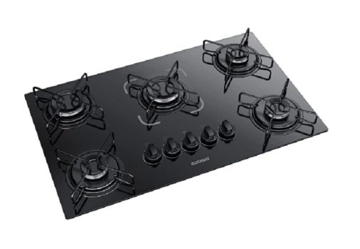 Cooktop Vidro Temperado 5 Bocas Essencial Preto Itatiaia Bivolt