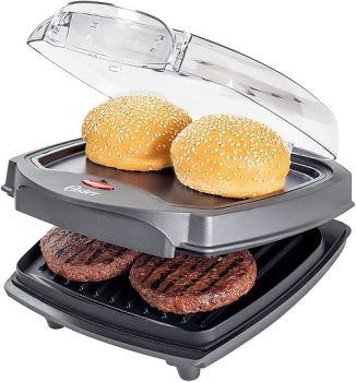 Grill Elétrico Oster Burguer 2 em 1 com Estufa, 220V, 1000W, OGRL500