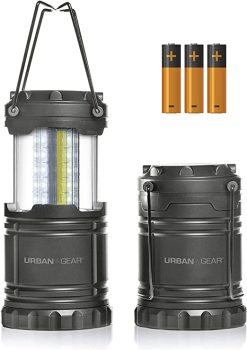 Lanterna portátil para acampamento interno/externo + lanterna de emergência impermeável com luzes LED (300 lúmens) para mochilão, caminhadas, pesca e ar livre (pilhas incluídas), único