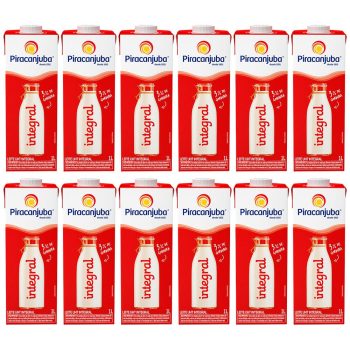Leite UHT Integral Piracanjuba 1 Litro – 12 Unidades