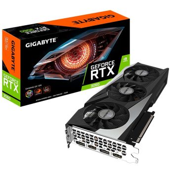 Placa de Video Gigabyte GeForce RTX 3060 Gaming OC 12G, 12 GB GDDR6, LHR, Ray Tracing – GV-N3060GAMING OC-12GD (rev 2.0)
