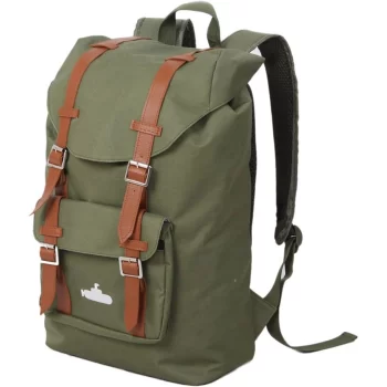 Mochila Aventureiro Verde com Tiras de Couro Sintético – Submarino