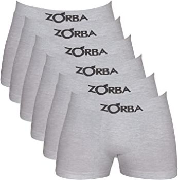 Kit 6 Cuecas Boxer Sem Costura, Zorba, Masculino