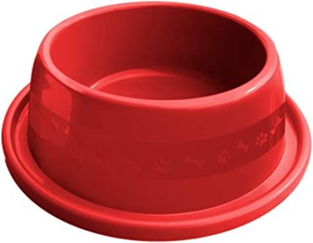 Comedouro Plástico Anti Formiga 350Ml Vermelho Furacão Pet Para Cães
