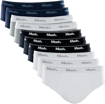 Kit 10 Cuecas Slip Algodão, Mash, Masculino