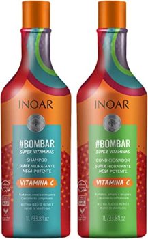 Inoar Kit Shampoo e Condicionador #Bombar Crescimento Capilar 1L, Pack of 2