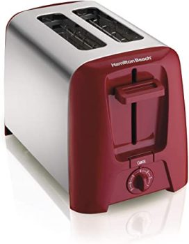 Torradeira Elétrica Hamilton Beach Cromada/Vermelha, 110v