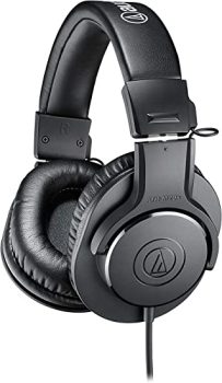 Fone de Ouvido Audio Technica ATH-M20x, Preto, Grande