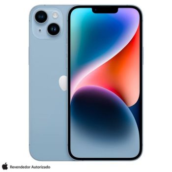 iPhone 14 Plus Apple (128GB) Azul, Tela de 6,7″, 5G e Câmera de 12MP