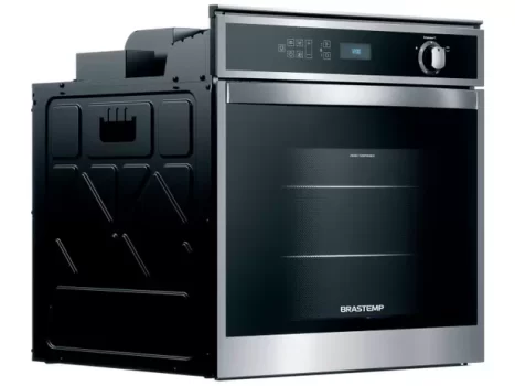 Forno a Gás de Embutir Brastemp de Convecção Grill – Inox com Timer 78L BOH84AR