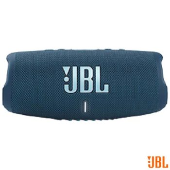 Caixa De Som Bluetooth Jbl Charge 5 Azul Bateria De Até 20H, À Prova D’Água E Resis
