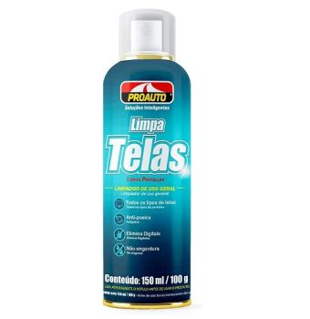 LIMPA TELAS EM AEROSSOL PROAUTO 150 ML – GRÁTIS PANO DE MICROFIBRA