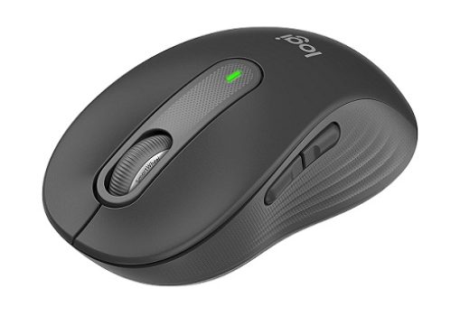 Mouse Sem Fio Logitech Signature M650 com Design de Tamanho Compacto, Clique Silencioso, Botões Laterais Personalizáveis, Conexão USB e Bluetooth – Grafite