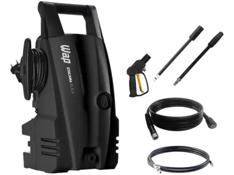 Lavadora de Alta Pressão e Desobstruidora WAP – Atacama Black Ultra 1500 Libras 1400W Mangueira 3m
