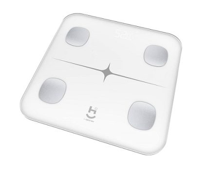 Balança Inteligente com Bioimpedância, Bluetooth, 16 parâmetros, Aplicativo Hi by Geonav, Vidro Temperado, HISAUBA