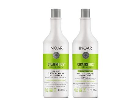 Inoar Kit shampoo e condicionador CicatriFios Plástica Capilar 1L, Inoar