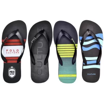 Kit 4 Chinelo Borracha Polo Culture Estampado Antiderrapante – Lizerrô