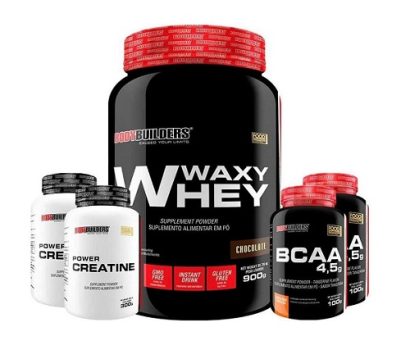Kit Waxy Whey 900g + 2x BCAA 100g + 2x Power Creatina 100g – Bodybuilders