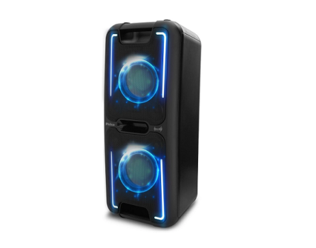 Caixa Acústica Philco Pcx5501n Effects 250W Bluetooth USB Flashs de Luz Bateria Interna e Entrada para Microfone