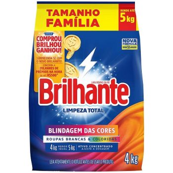 Sabão em Pó Brilhante Roupas Brancas e Coloridas Blindagem das Cores – 4kg