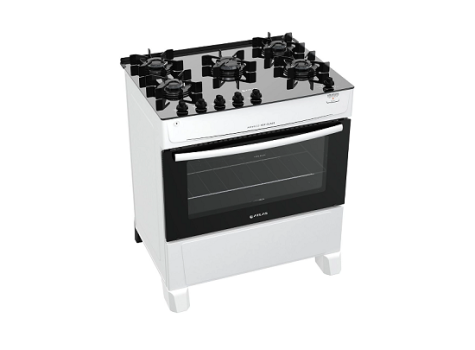 Fogão Atlas Mônaco Top Glass 5 Bocas Branco – Bivolt