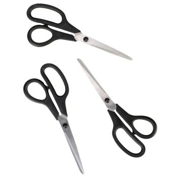 Conjunto com 3 tesouras preto – Office Basics